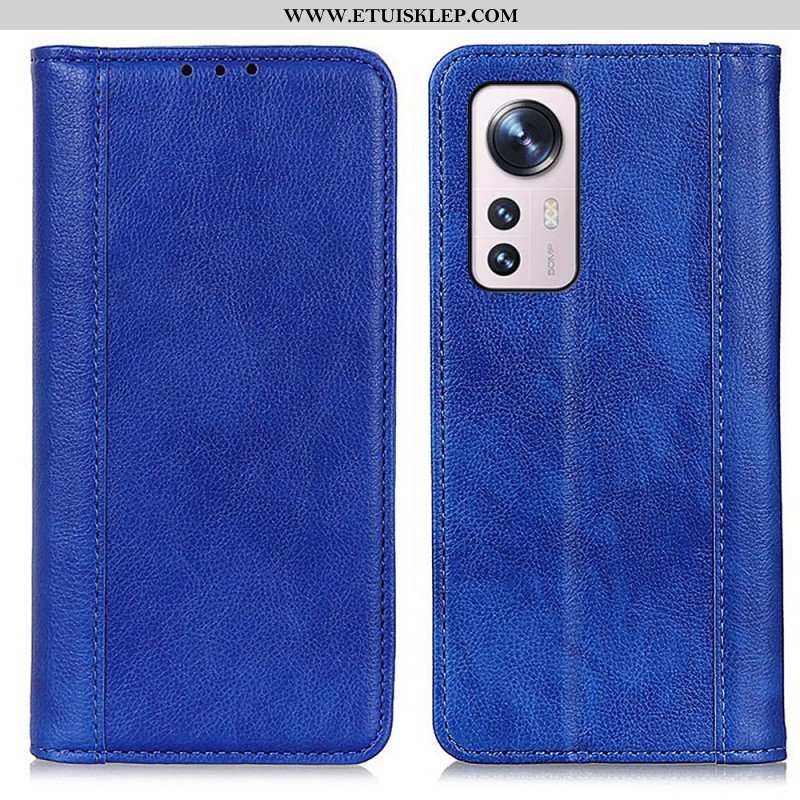 Etui Na Telefon do Xiaomi 12 / 12X Etui Folio Kolorowa Wersja Skóry Dwoinowej